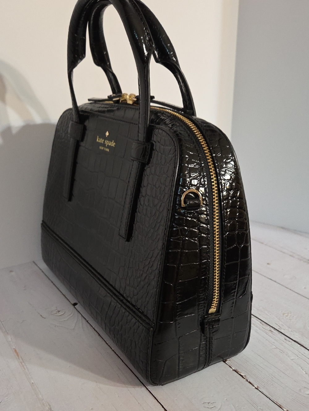 Kate Spade New York Riverside Street Exotic Felix Satchel NWT - Picture 7 of 16